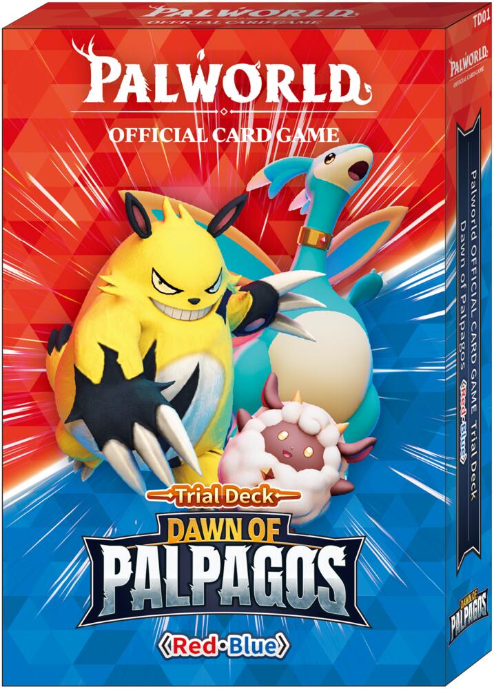 Palworld TCG Dawn of Palpagos Red•Blue Trial Deck box