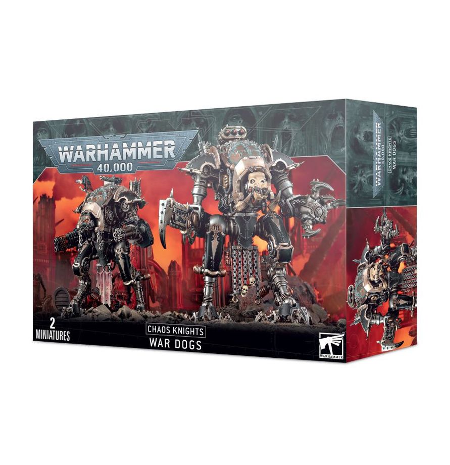Warhammer 40K Chaos Knights War Dogs miniatures box - Games Workshop