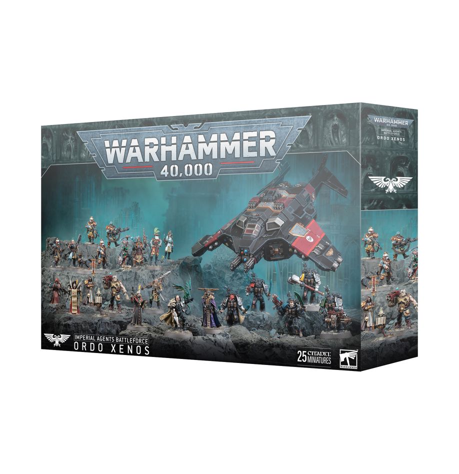 Warhammer 40000 Imperial Agents Battleforce Ordo Xenos box set with miniatures.
