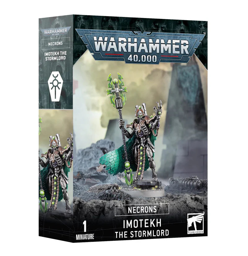 Imotekh the Stormlord miniature kit in packaging.