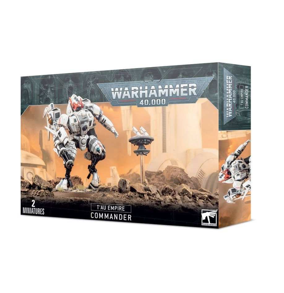 Warhammer 40000 T'au Empire Commander model kit packaging.