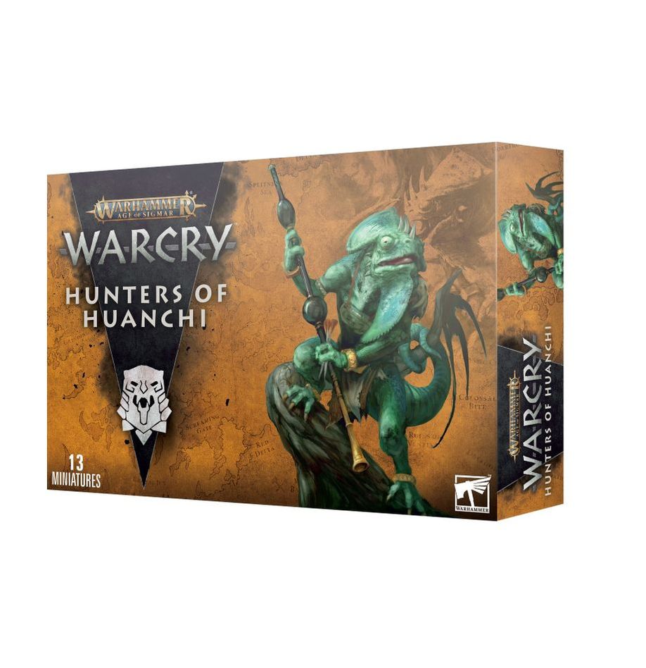 Warcry: Hunters of Huanchi box set featuring Chameleon Skink miniatures.