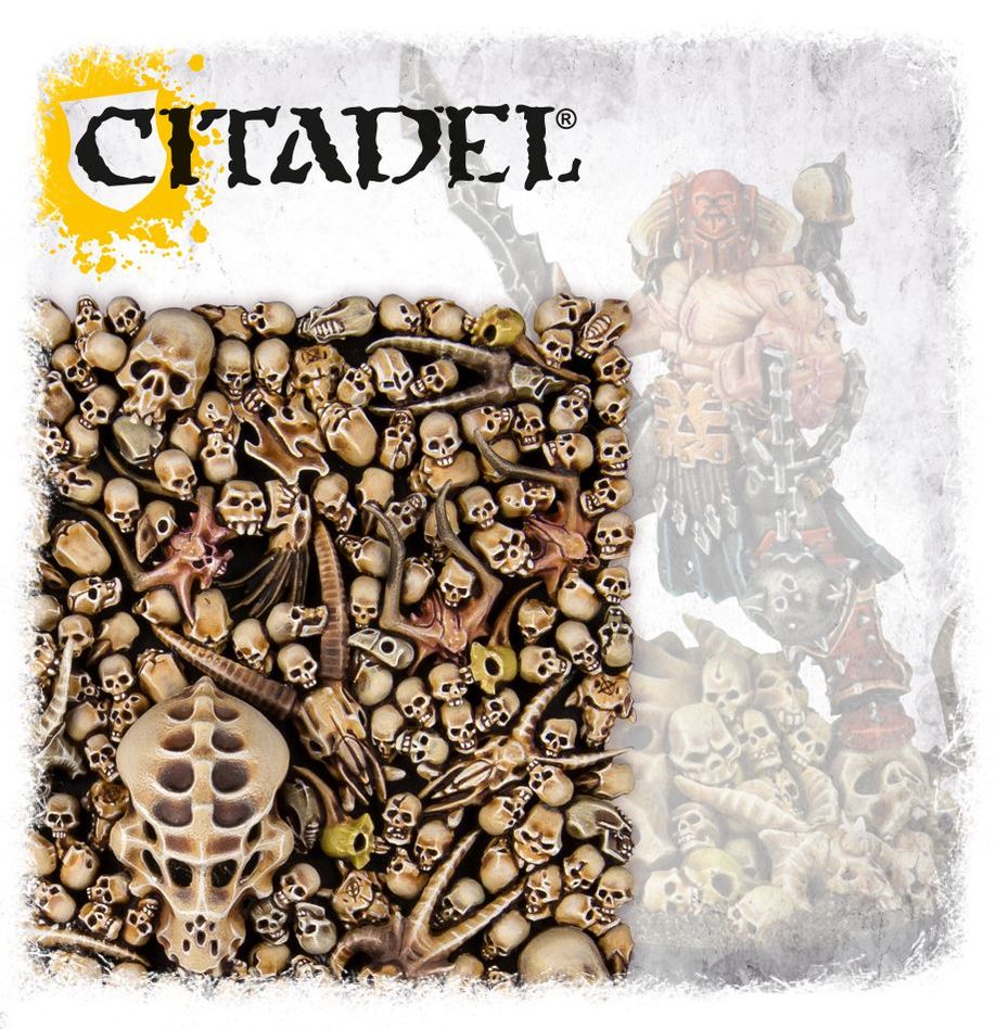 Assorted Citadel Skulls collection for Warhammer scenery and models.