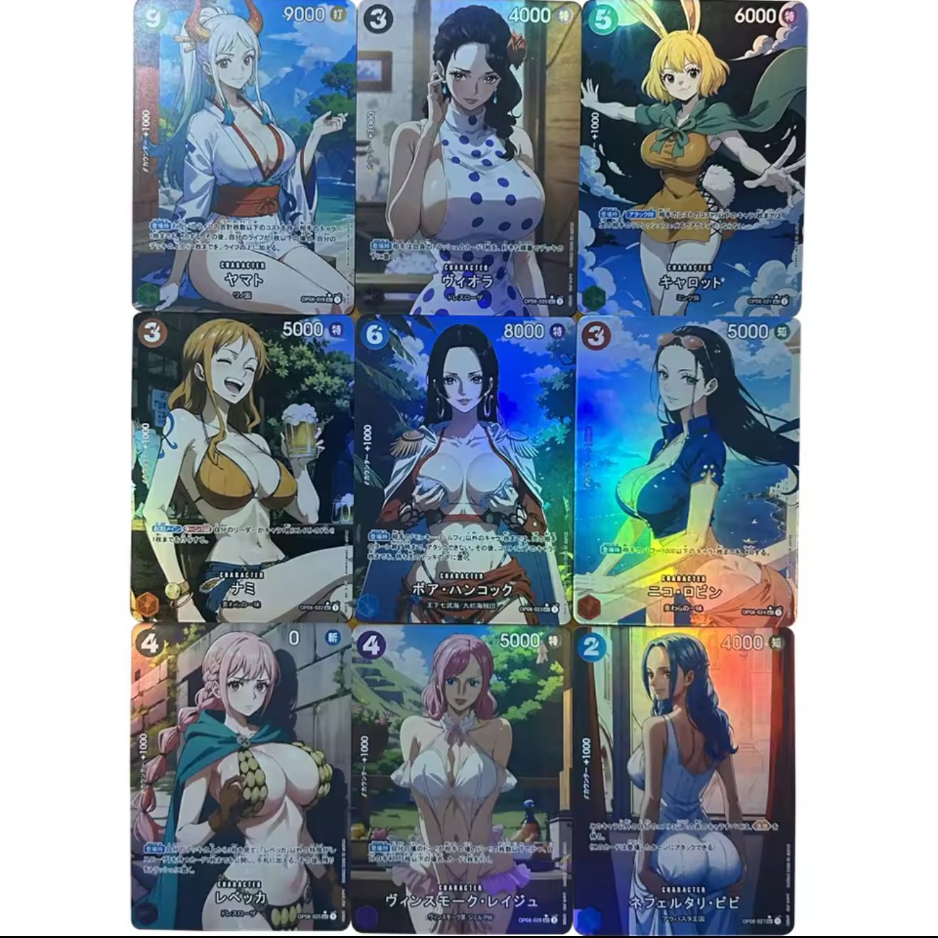 Anime Yamato Carrot Nami Boa Hancock Nefertari D Vivi Cards
