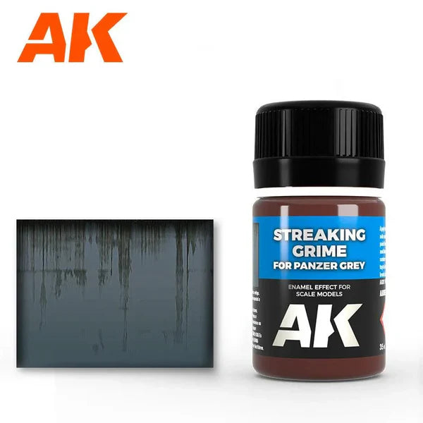 AK Interactive AK069 Weathering Streaking Grime for Panzer Gray Vehicles Enamel 35ml