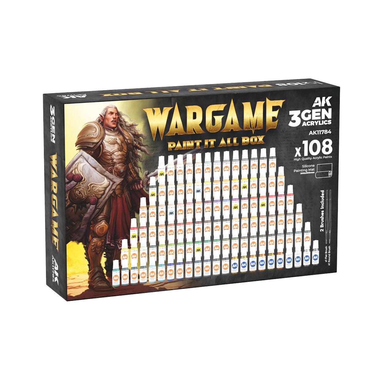 AK-Interactive: 3GEN – Wargame Paint It All Box x108 - War Games USA