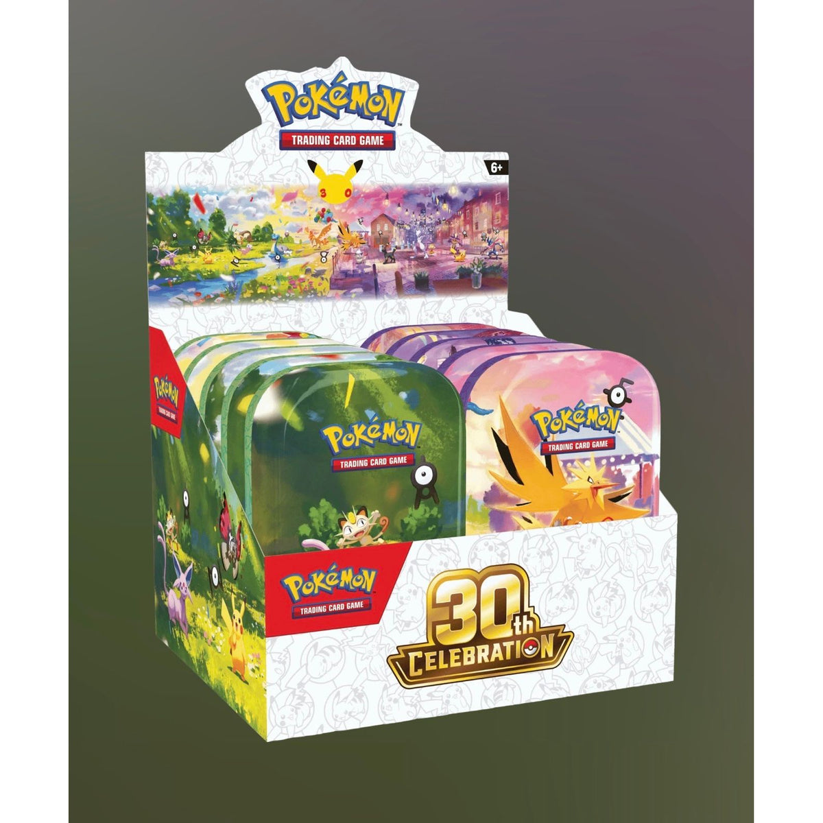Pokémon Trading Card Game: 30th Celebration Mini Tin Display (10 Tins)