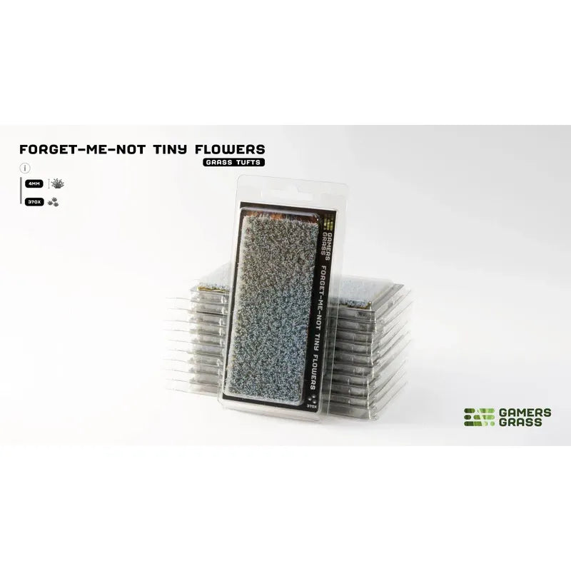 Baron of Dice Forget-Me-Not Tiny Flowers for gamers grass tabletop game accessories, featuring delicate forget-me-not flowers in a blister pack.