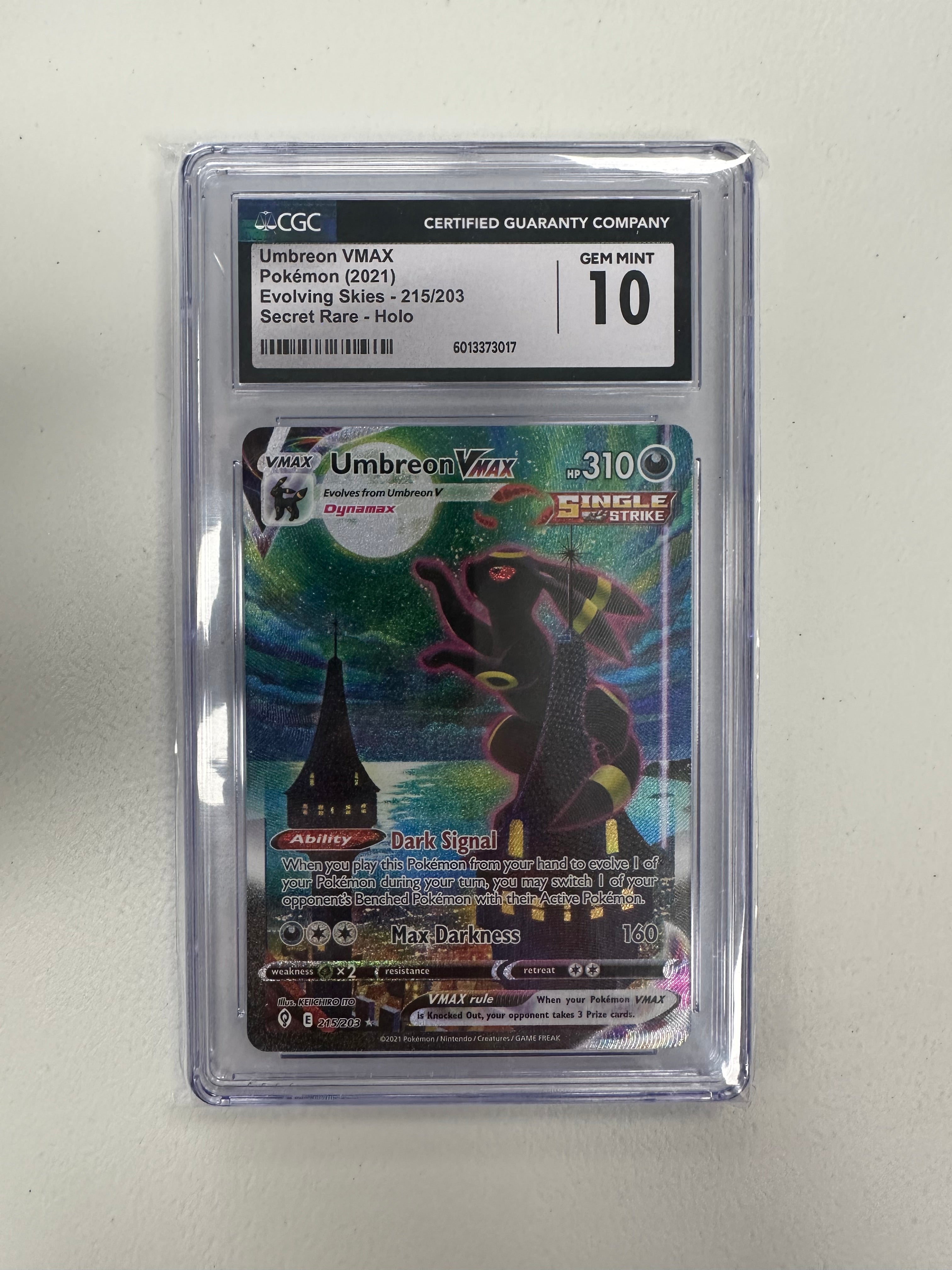 Pokemon Umbreon Vmax CGC Graded Gem Mint 10