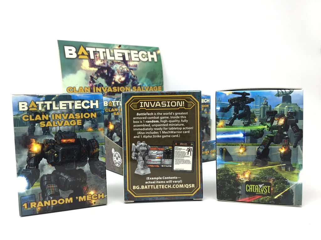BattleTech Minis BattleTech: Clan Invasion Salvage Blind Box One Random 'Mech