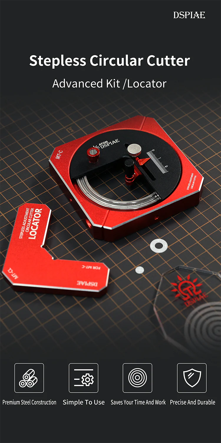 DSPIAE Stepless Adjustment Circular Cutter