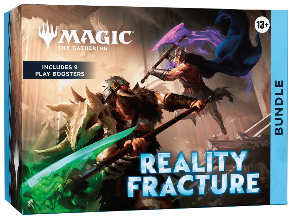 Retail box of the Magic: The Gathering Reality Fracture Bundle.