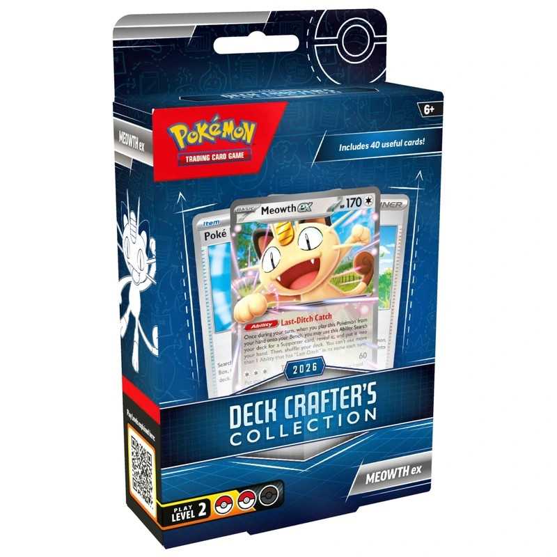 Pokémon Trading Card Game Deck Crafter's Collection box featuring Pokémon cards and accessories for collectors and players.