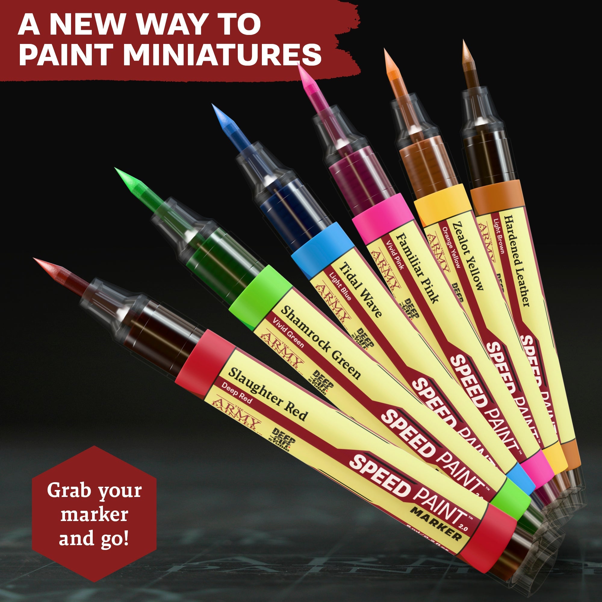 The Army Painter Speedpaint Marker Mega Set — 60 brush-free Felt-Tech markers, 50 colours plus 10 metallics (view 2)
