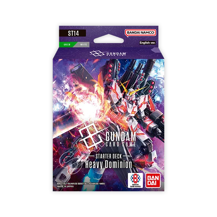 Heavy Dominion (ST14) Gundam Card Game starter deck box, featuring The-O
