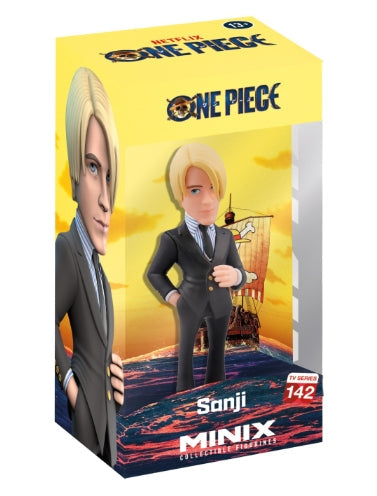 One Piece Sanji Minix Figure in window box packaging.