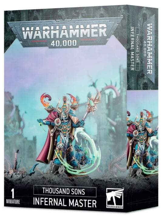Warhammer 40000 Infernal Master Thousand Sons miniature kit box.