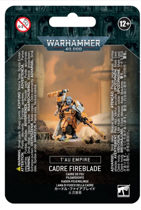 Warhammer 40000: Cadre Fireblade Tau Empire plastic kit packaging.