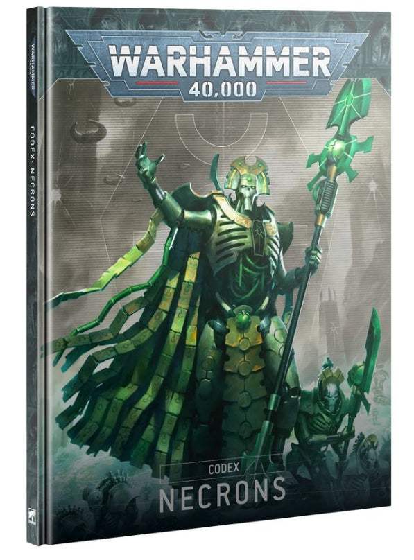 Warhammer 40000: Codex Necrons hardcover book featuring Necron artwork.
