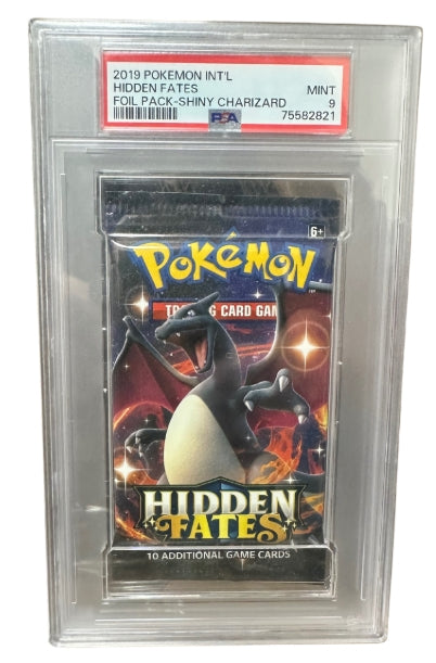 2019 Pokemon Hidden Fates Shiny Charizard Foil Pack PSA Graded Mint 9