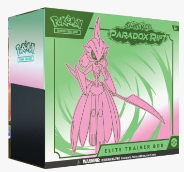 Pokemon: Paradox Rift Elite Trainer Box featuring Scarlet & Violet expansion contents.