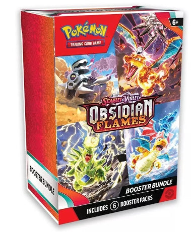 Pokemon Scarlet & Violet: Obsidian Flames Booster Bundle with 6 packs.