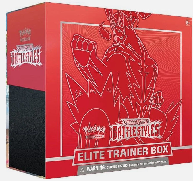 Pokemon Battle Styles Elite Trainer Box featuring Red Single Strike Urshifu