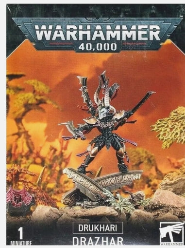 Drazhar Drukhari miniature kit with 40mm round base.