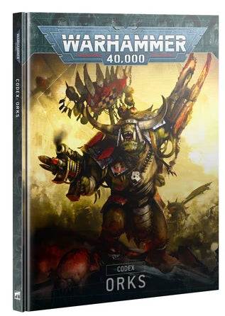 Warhammer 40000 Codex Orks 10th Edition hardcover book featuring Ork artwork.