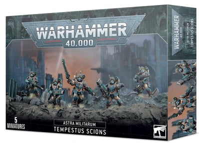 Warhammer 40000 Astra Militarum Tempestus Scions box set with miniatures.