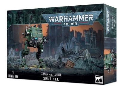 Warhammer 40000 Astra Militarum Sentinel model kit with Scout and Armoured options.