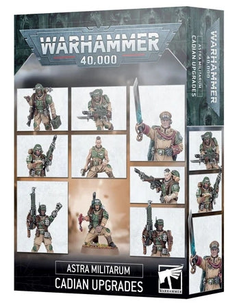 Warhammer 40000 Astra Militarum Cadian Upgrades kit with heads and accessories.