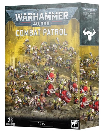 Warhammer 40000 Combat Patrol Orks 2024 box set with Beastboss and Squighog Boyz miniatures.