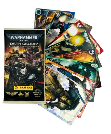 Warhammer 40k Dark Galaxy Trading Cards single pack with assorted styles.