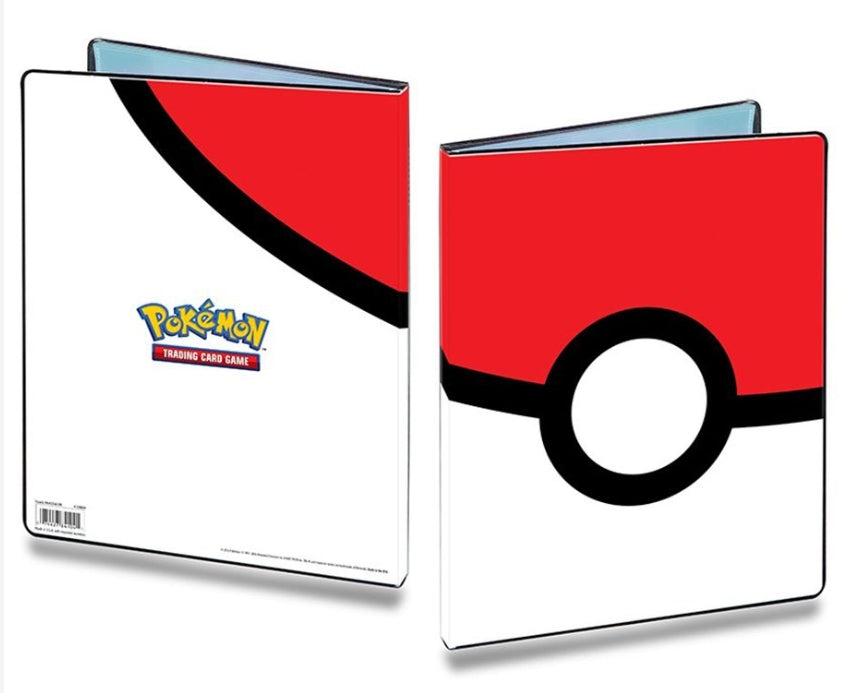 Pokemon Binder with Pokéball design, 9-pocket portfolio for card collection storage.