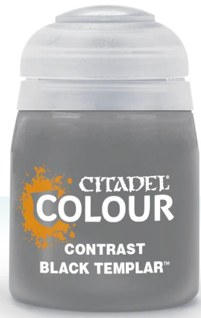 Black Templar Contrast Paint 18ml pot.