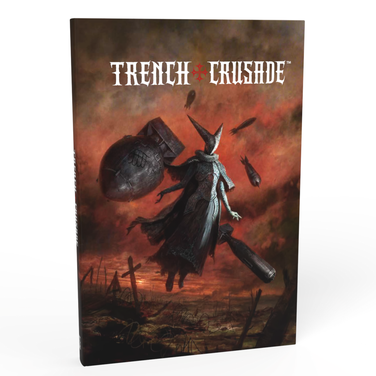 Trench Crusade Rulebook v1.1 hardback cover art by Thomas Elliott