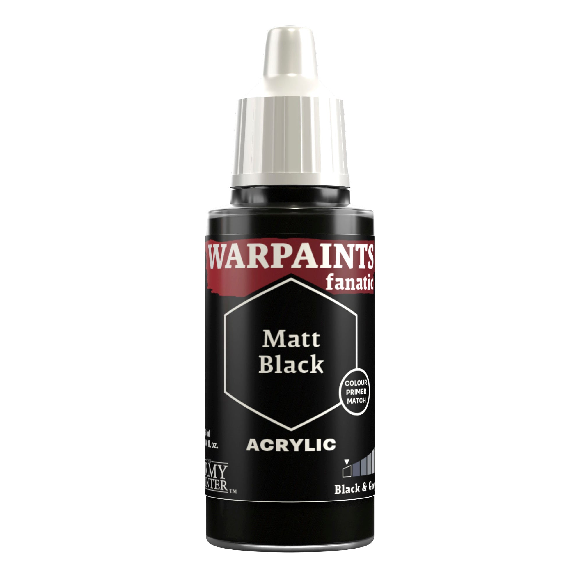 The Army Painter Warpaints Fanatic: Matt Black (18ml)