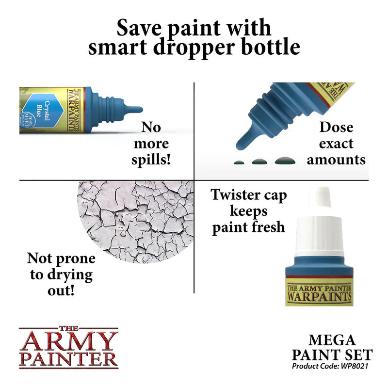 Warpaints: Mega Paint Set - The Army Painter - War Games USA