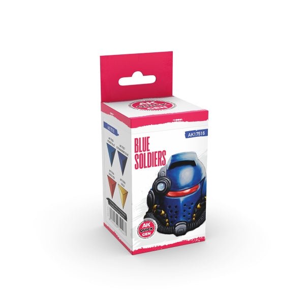 AK-Interactive: Quick Gen Acrylic Contrast -Blue Soldiers (Quick Gen Set) - War Games USA