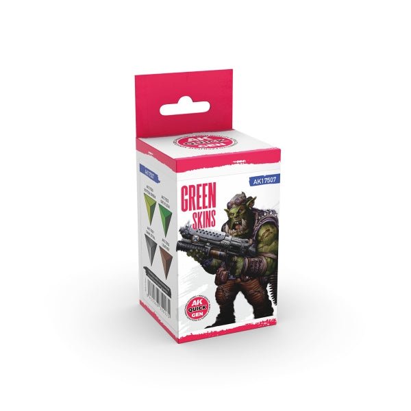 AK-Interactive: Quick Gen Acrylic Contrast -Green Skins (Quick Gen Set) - War Games USA