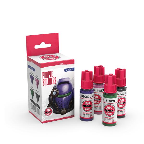 AK-Interactive: Quick Gen Acrylic Contrast -Purple Soldiers (Quick Gen Set) - War Games USA