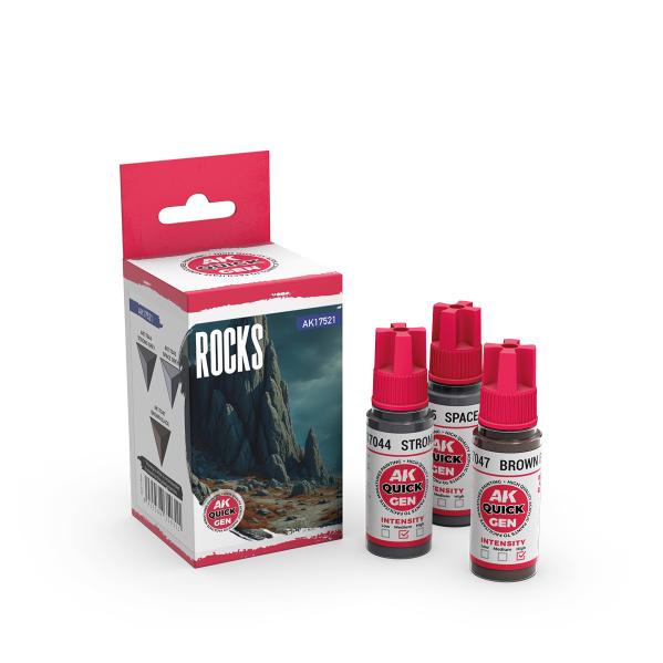 AK-Interactive: Quick Gen Acrylic Contrast -Rocks (Quick Gen Set) - War Games USA