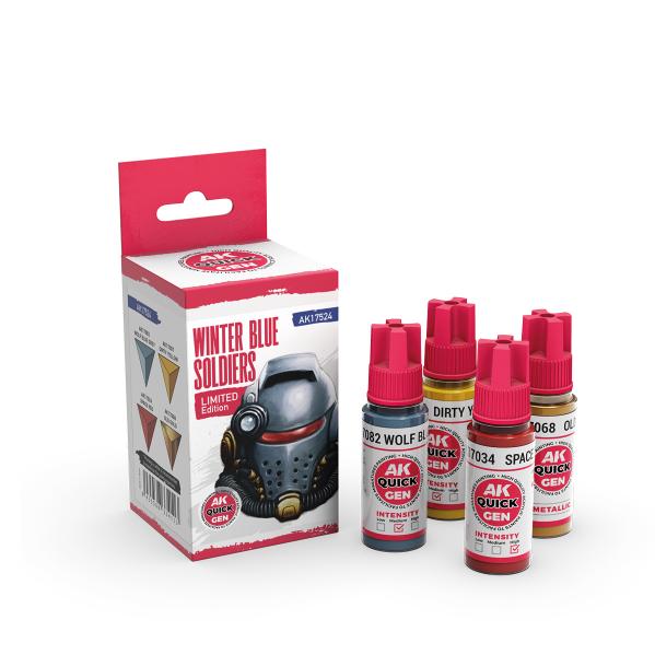 AK-Interactive: Quick Gen Acrylic Contrast -Winter Blue Soldiers (Quick Gen Set) - War Games USA
