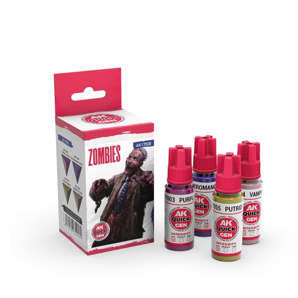 AK-Interactive: Quick Gen Acrylic Contrast -Zombies (Quick Gen Set) - War Games USA