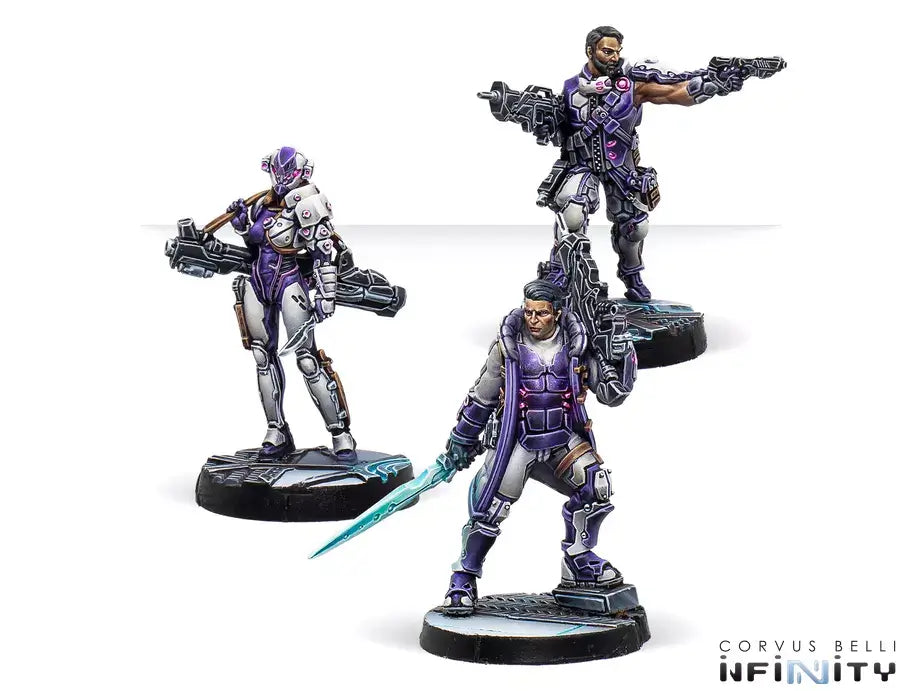 ALEPH Booster Pack Beta miniatures including Machaon, Acmon, and Makhai.