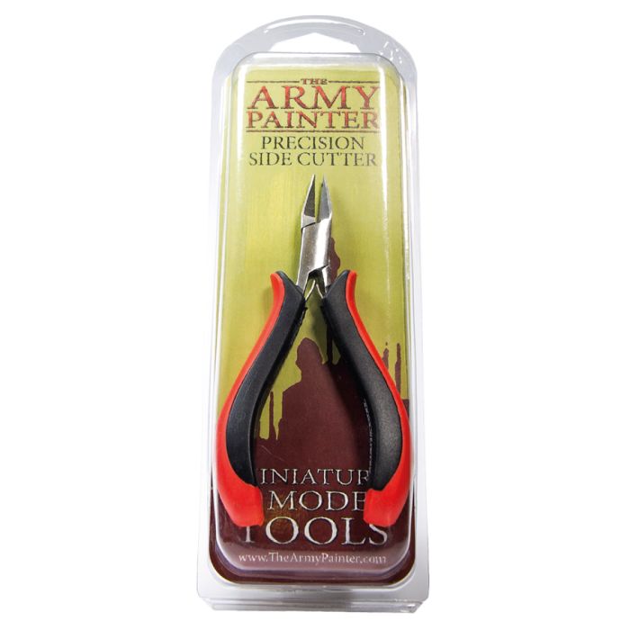 The Army Painter Precision Side Cutter with safety grip handle for cutting miniatures.
