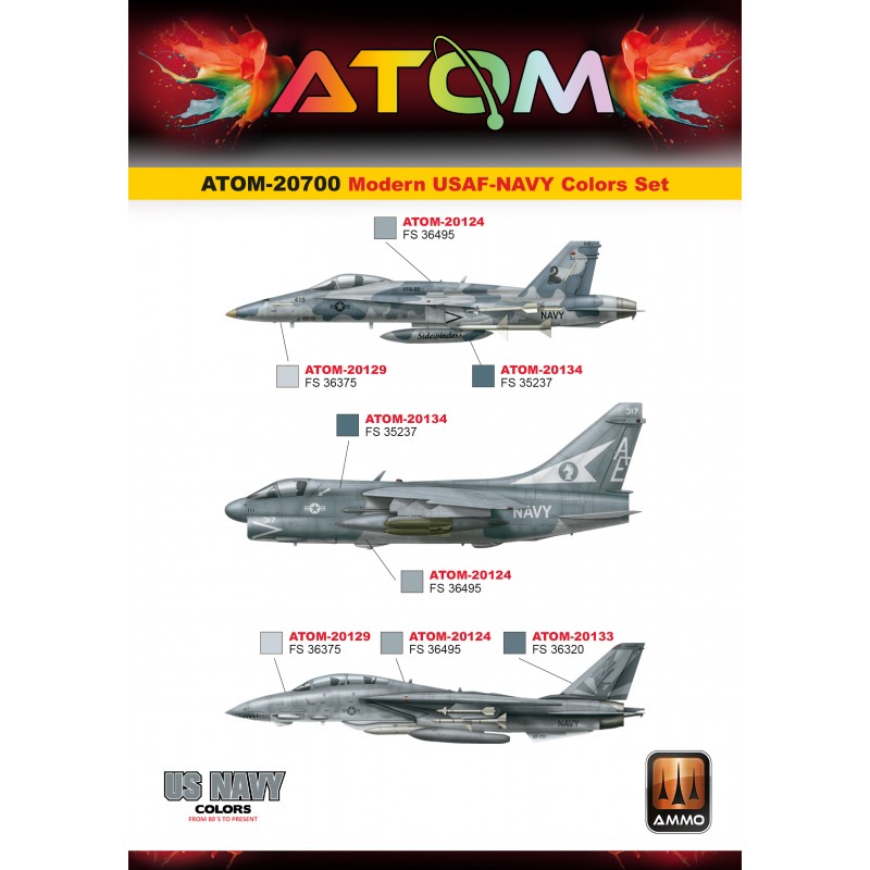 ATOM Modern USAF-NAVY Colors Set - War Games USA