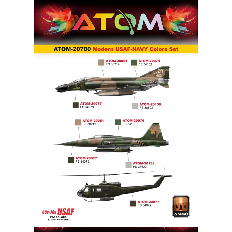 ATOM Modern USAF-NAVY Colors Set - War Games USA
