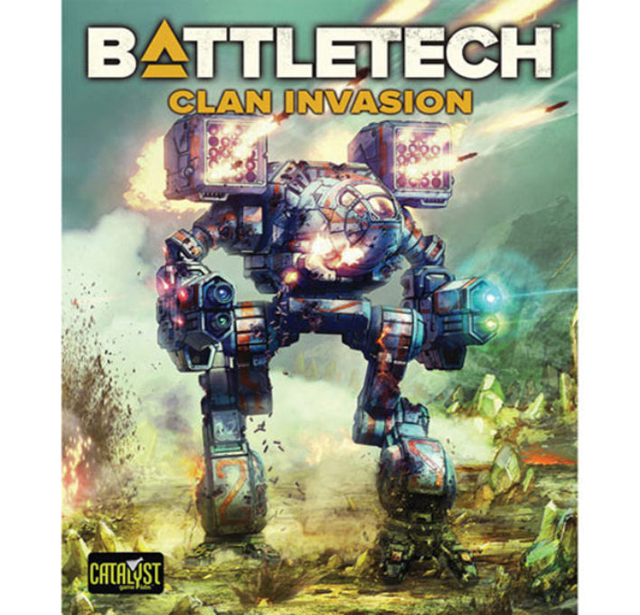 BattleTech: Clan Invasion Box Set with iconic OmniMech artwork and Catalyst Game Labs logo.